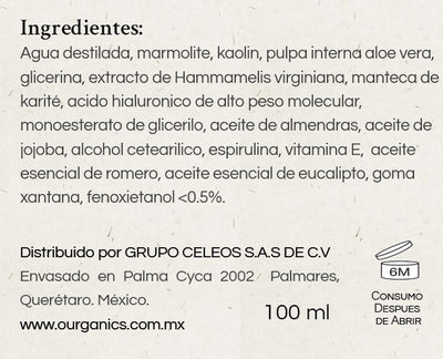 Ourganics™ Mascarilla de Arcilla Facial